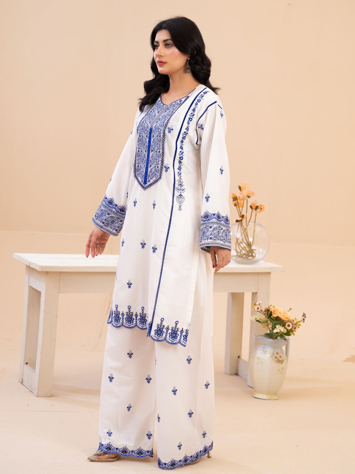Blue white