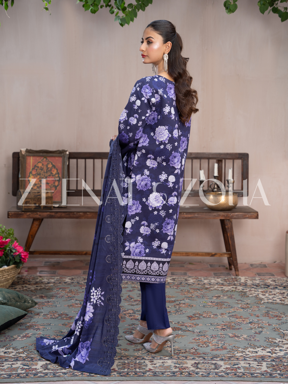 Rimsha Custom R RIMSHA (3-peice) Stitched ,Cutwork & Embroidered – Zeenat & Zoha