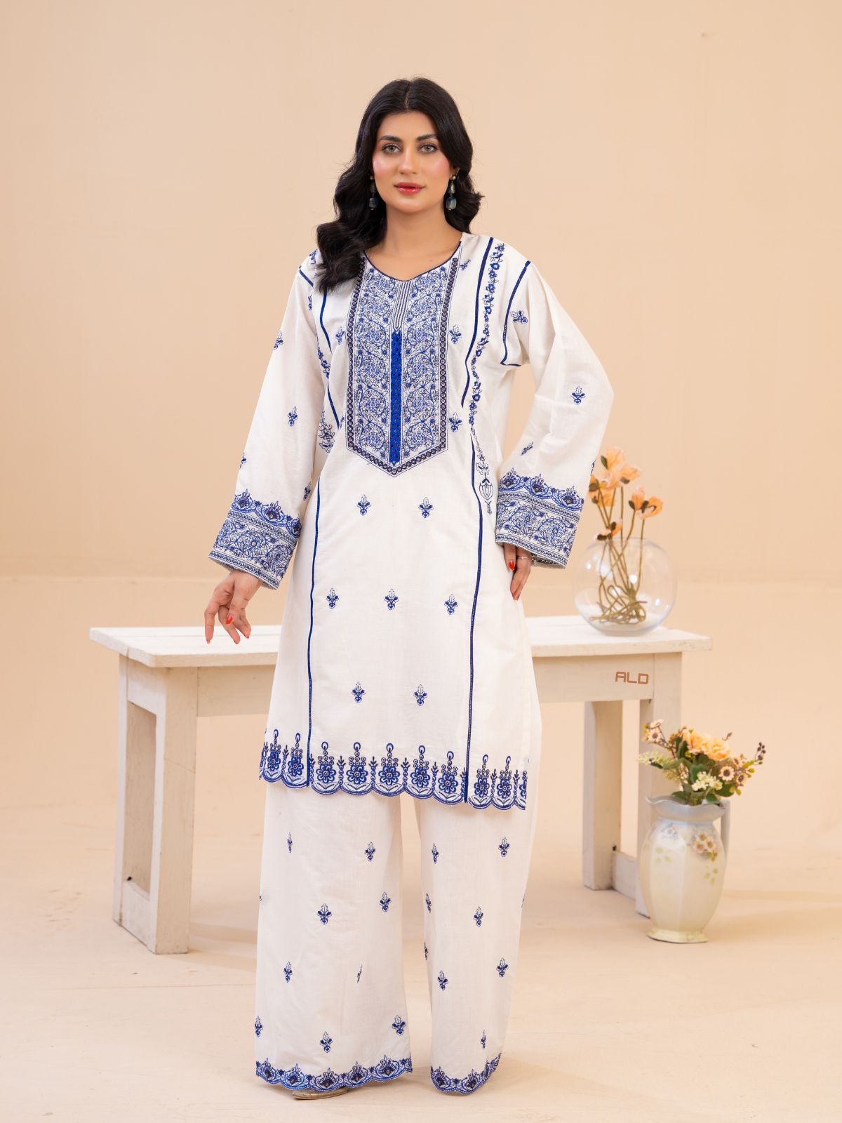 Blue white