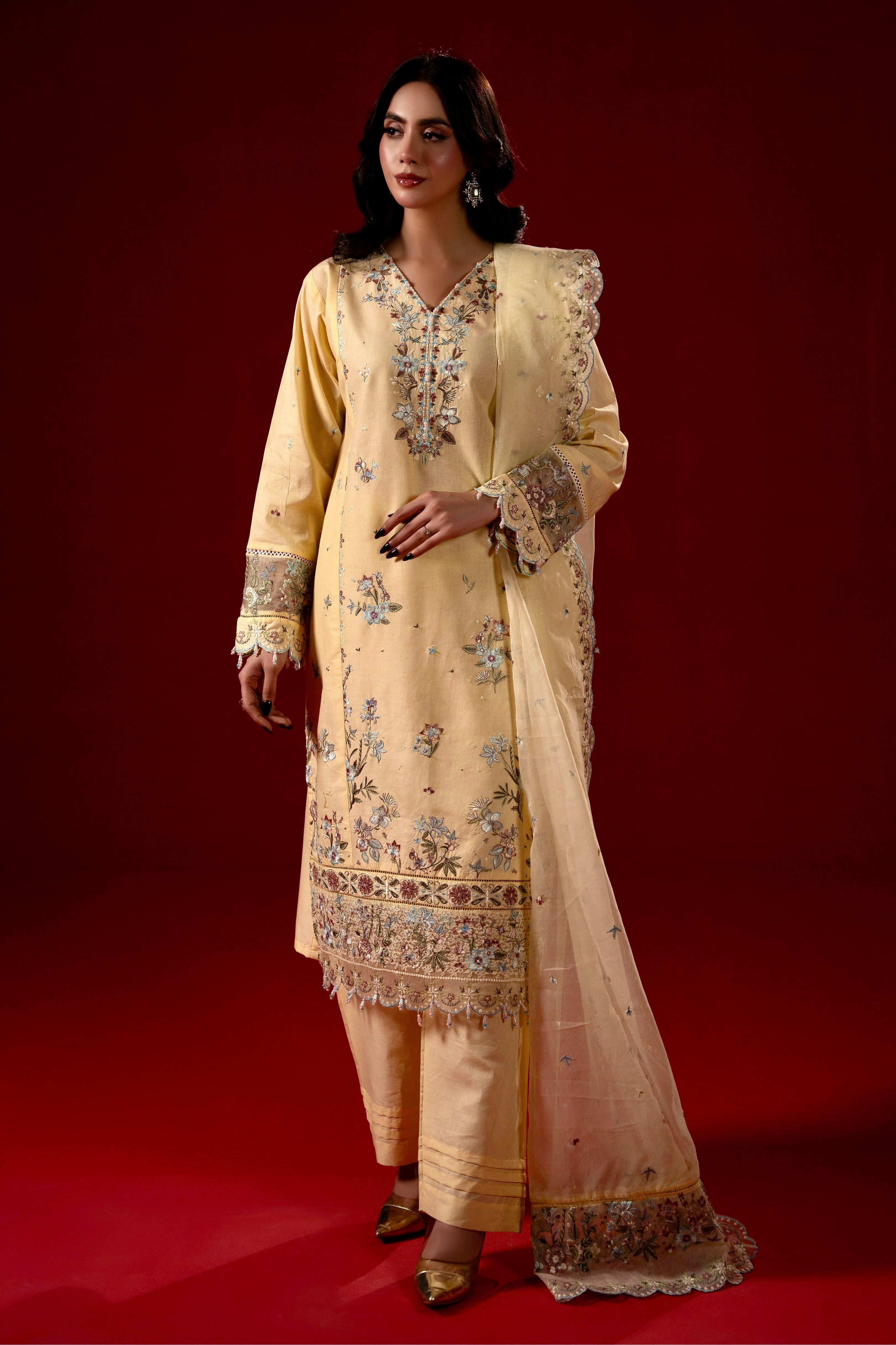 Soft Yellow Festive 3pc