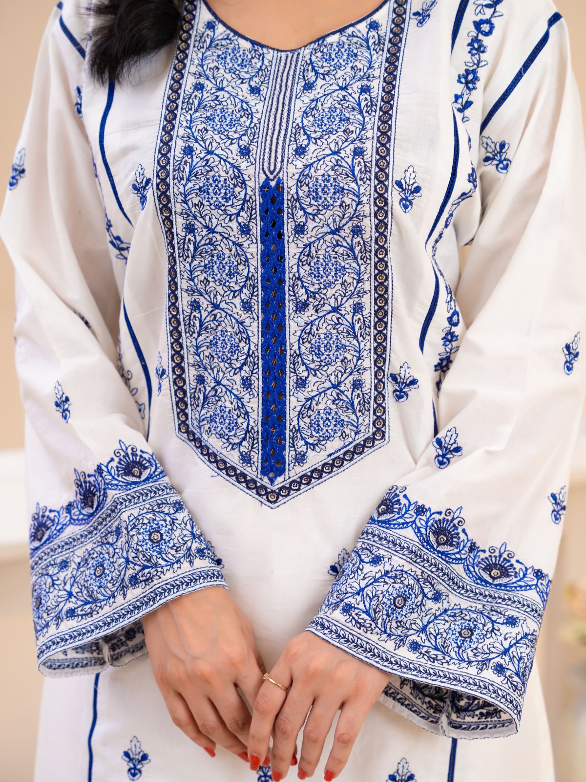 Blue white