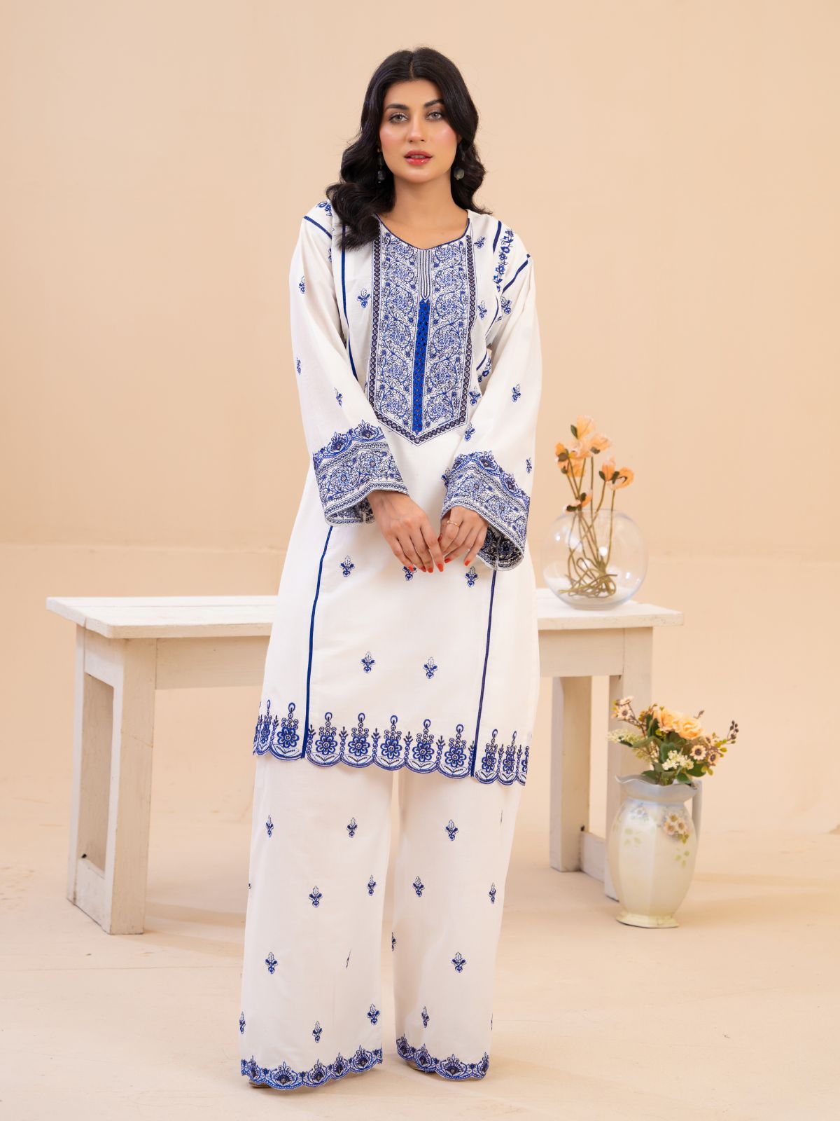 Blue white