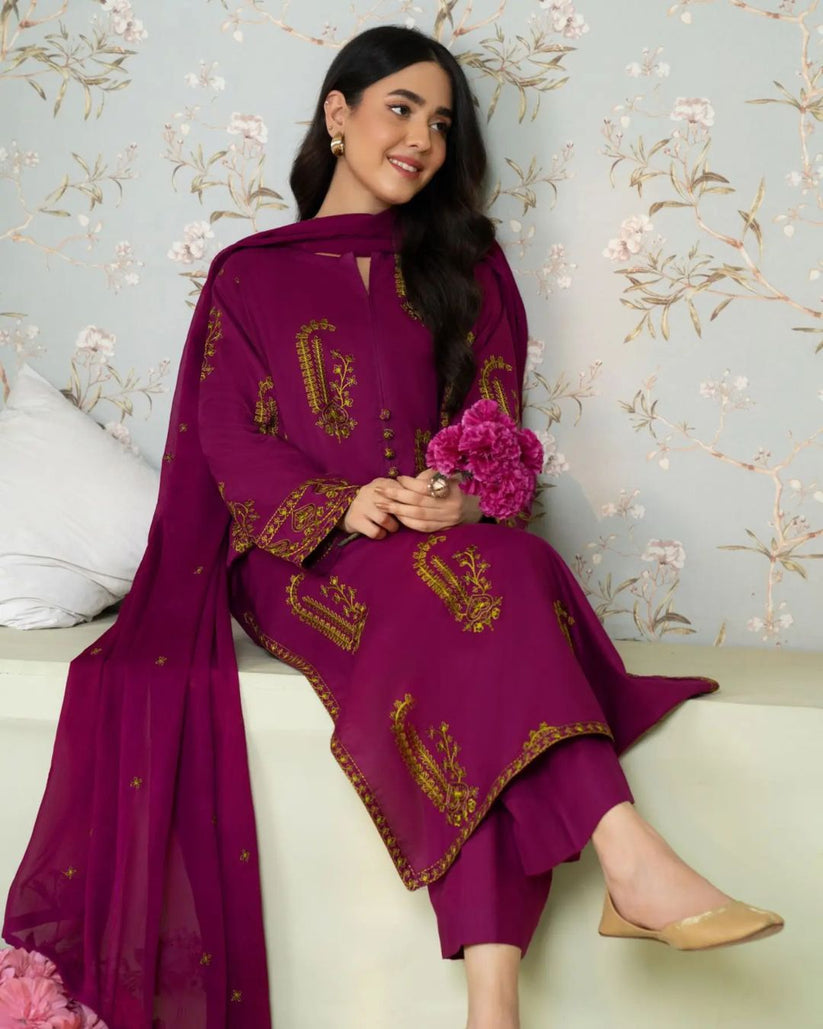 Amber Embroidered Ready To Wear 2pcs Stitch Suit